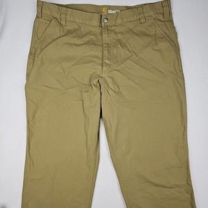 Carhartt Men’s Work Pants 42x32 Relaxed Fit Beige EUC Rugged Workwear
